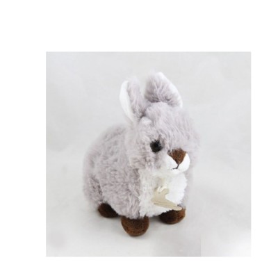 Petite peluche lapin gris - 16 cm