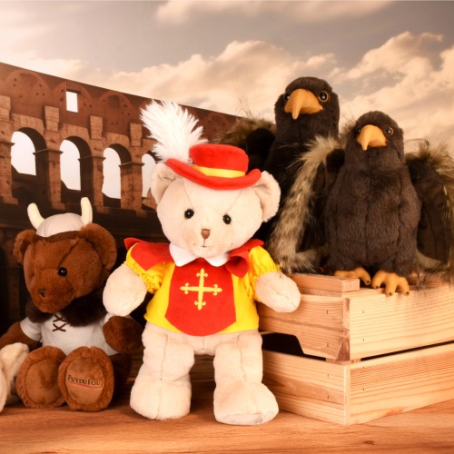 Peluche Ours, aigle en peluche Puy du Fou : Élégance historique. Emportez la magie et l'aventure du Puy du Fou partout avec vous !