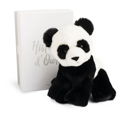 Peluche Bébé Panda Noir - 23 cm