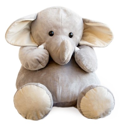 Peluche géante Eléphant Gris - 60 cm