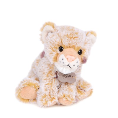 Peluche Léopard beige - 15 cm