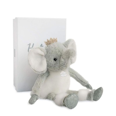 Peluche Eléphant Gris - 25 cm