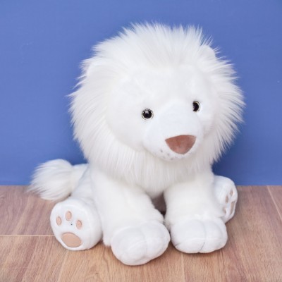 Peluche Lion des neiges - Blanc - 40 cm