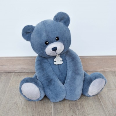 Ours en Peluche Bleu Jean - 35 cm