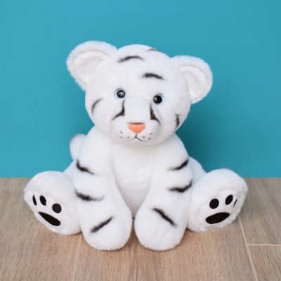 Peluche Bébé Tigre Blanc - 25 cm