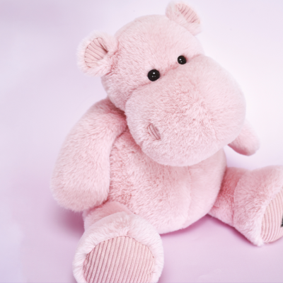 Peluche Hippopotame HIP'PIE - Rose poudré - 40 cm