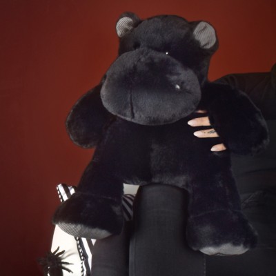 Peluche Hippopotame HIP'STAR Noir - 40 cm