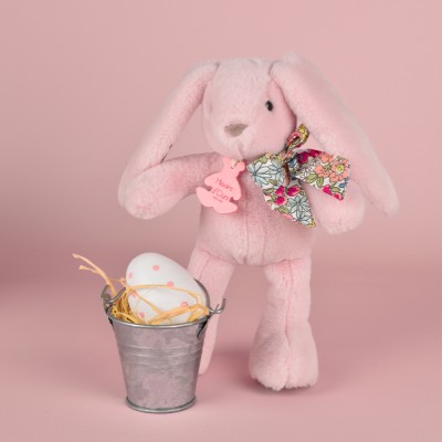 Peluche Lapin Rose - 25 cm - Copains Câlins