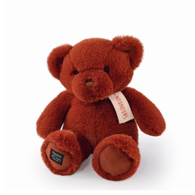 Ours en peluche marron roux assis - LE NOUNOURS