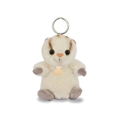 Porte-clés chat écru - 12 cm - Les doux stretch