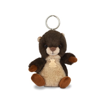 Porte-clés marmotte marron - 12 cm - Les doux stretch