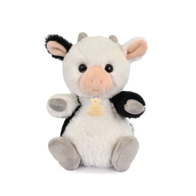 Peluche vache noir et blanche - 20 cm