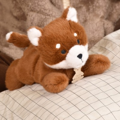 Panda roux peluche allongee lestee - Les P'tits Relax