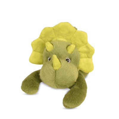 Peluche bien être - Dinosaure en peluche vert magnétique gris - 30 cm