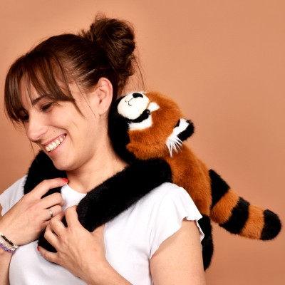 Peluche panda roux lesté - 40 cm - Podcoll
