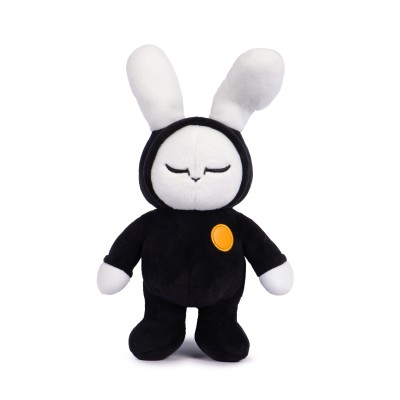 Peluche BOHRUME lapin Noir – 27 cm