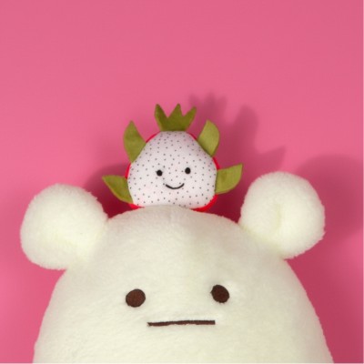 MIAM ! - Peluche No name - blanc fruit du dragon - 50 cm