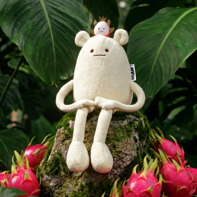 MIAM ! - Peluche No Name - blanc fruit du dragon - 40 cm