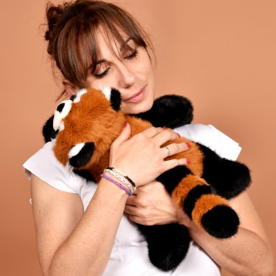 Peluche lestée Panda roux - 50 cm - Podcoll