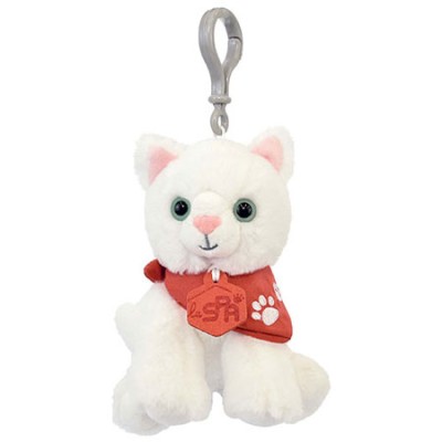 Porte clé - Bijou de sac X SPA - Chat blanc 13 cm