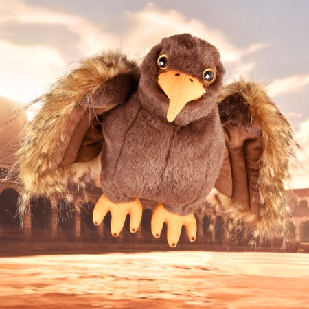 Aigle en peluche marron