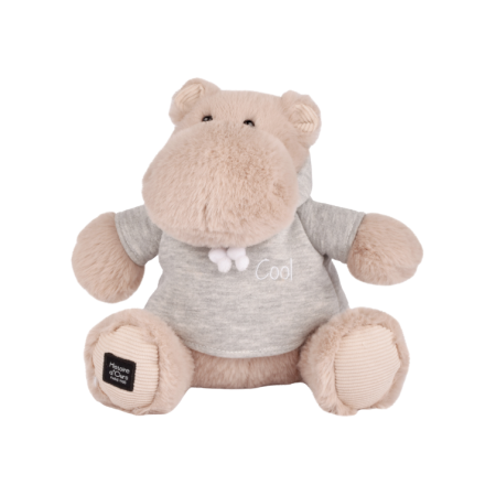 Peluche Hippopotame avec sweat gris Histoire d'ours HO3254