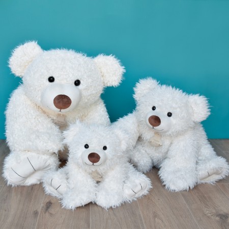 Peluche ours polaire blanc assis Histoire d'Ours