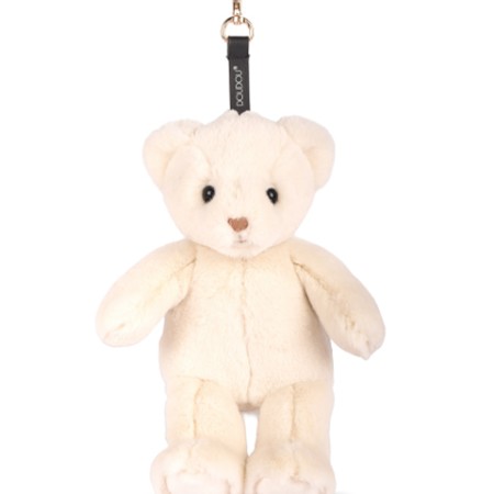 Bijou-Sac Ours en Peluche Ivoire - Porte-clés 20 cm