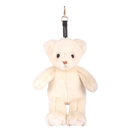 Bijou-Sac Ours en Peluche Ivoire - Porte-clés 20 cm