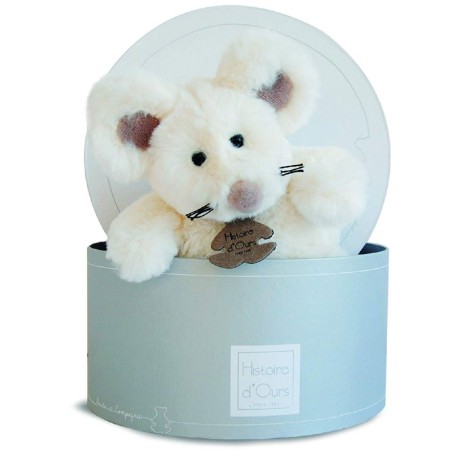 Peluche souris écrue Boulidoux - 30 cm