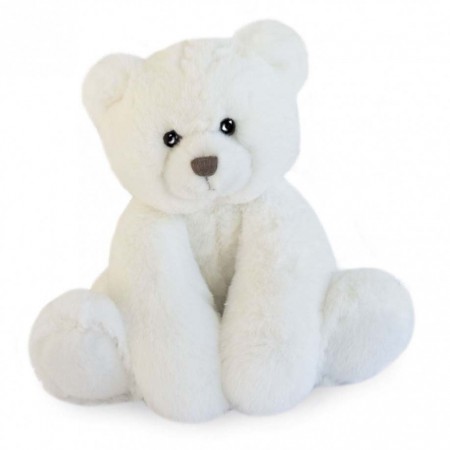 peluche ours blanc assis