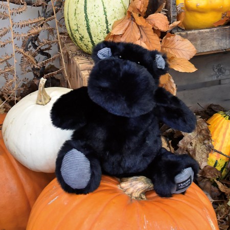 hippopotame en peluche noir