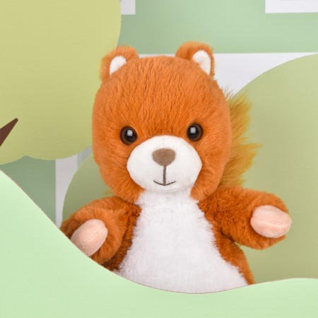 Peluche Ecureuil assis roux