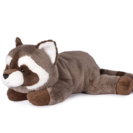 Peluche lestee Raton Laveur marron - 55 cm
