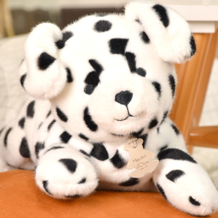Peluche allongee chien dalmatien leste 30 cm