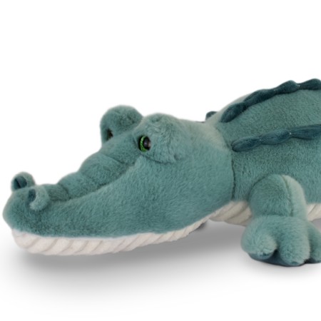 Crocodile peluche allongé vert 95 cm