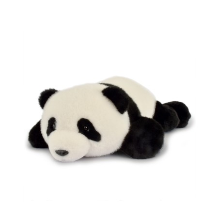 Peluche Panda allongé noir et blanc -  Bao - 42 cm