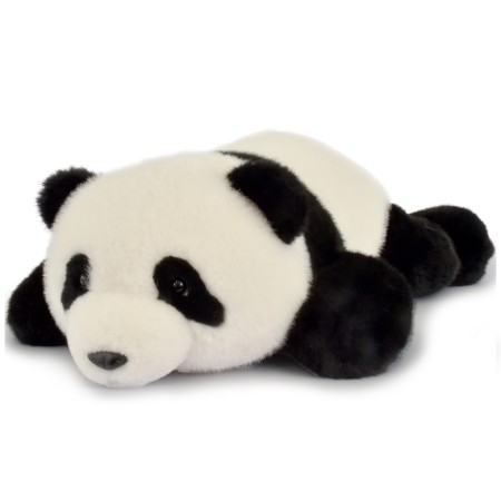 Peluche Panda allongé noir et blanc Bao - 55 cm