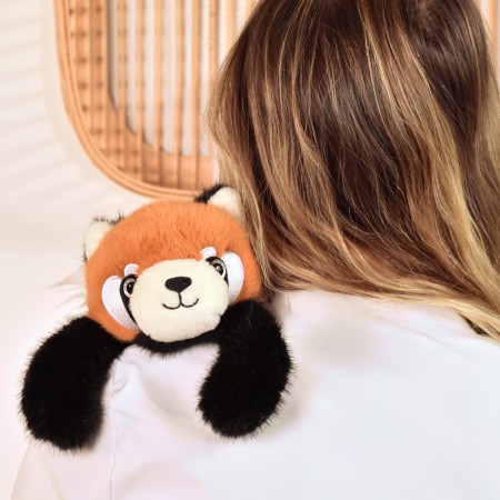 Peluche bien être - panda roux en peluche magnétique - 30 cm
