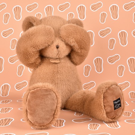 Ours en peluche Clémentin Marron Miel - 80 cm