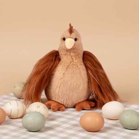 Peluche POULETTE Rousse de  20 cm