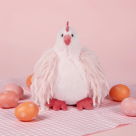 Peluche POULETTE Rose lady de 20 cm