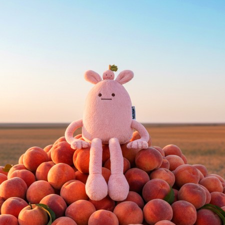 MIAM ! Peluche Taylor Peach – Rose pêche