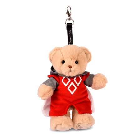 Peluche Ours mousquetaire avec cape rouge - Puy du Fou