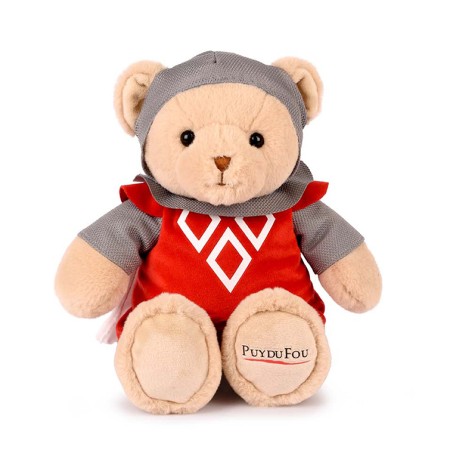Peluche chevalier ours - Puy du Fou 30 CM