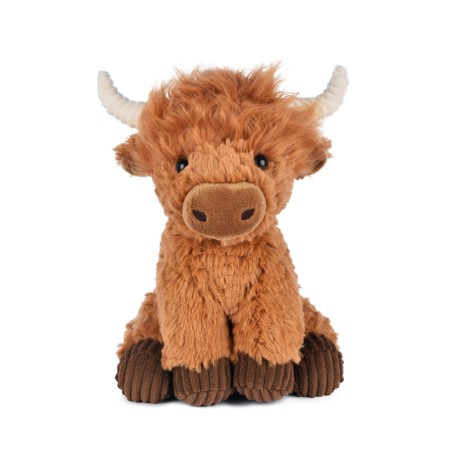 Peluche vache ecossaise marron avec cornes blanches - Puy du Fou