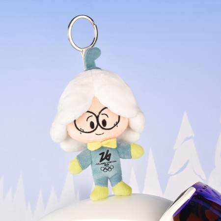 Porte-clés Mascotte GENIUS FLO - JO Milano-Cortina 2026 - 14 cm