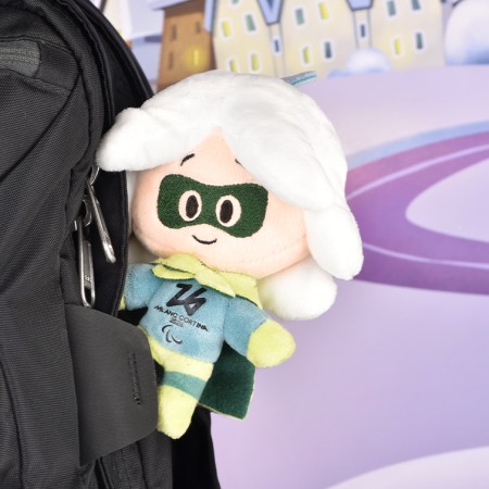 Porte-clés Mascotte SUPER FLO - Jeux Paralympiques Milano-Cortina 2026 - 14 cm