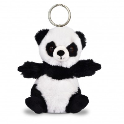 Porte-clés panda noir et blanc - 12 cm - Les doux stretch