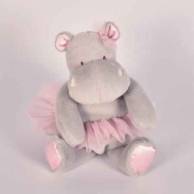 Peluche Hippopotame Gris Tutu - 22 cm